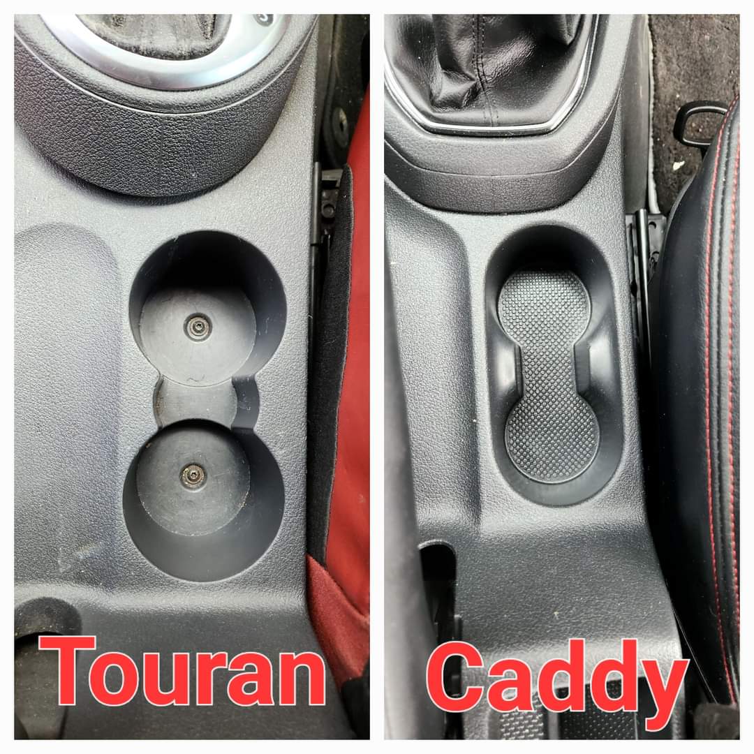 Caddy & Touran 2 and 3 part insert sets. with carbon fibre effect.