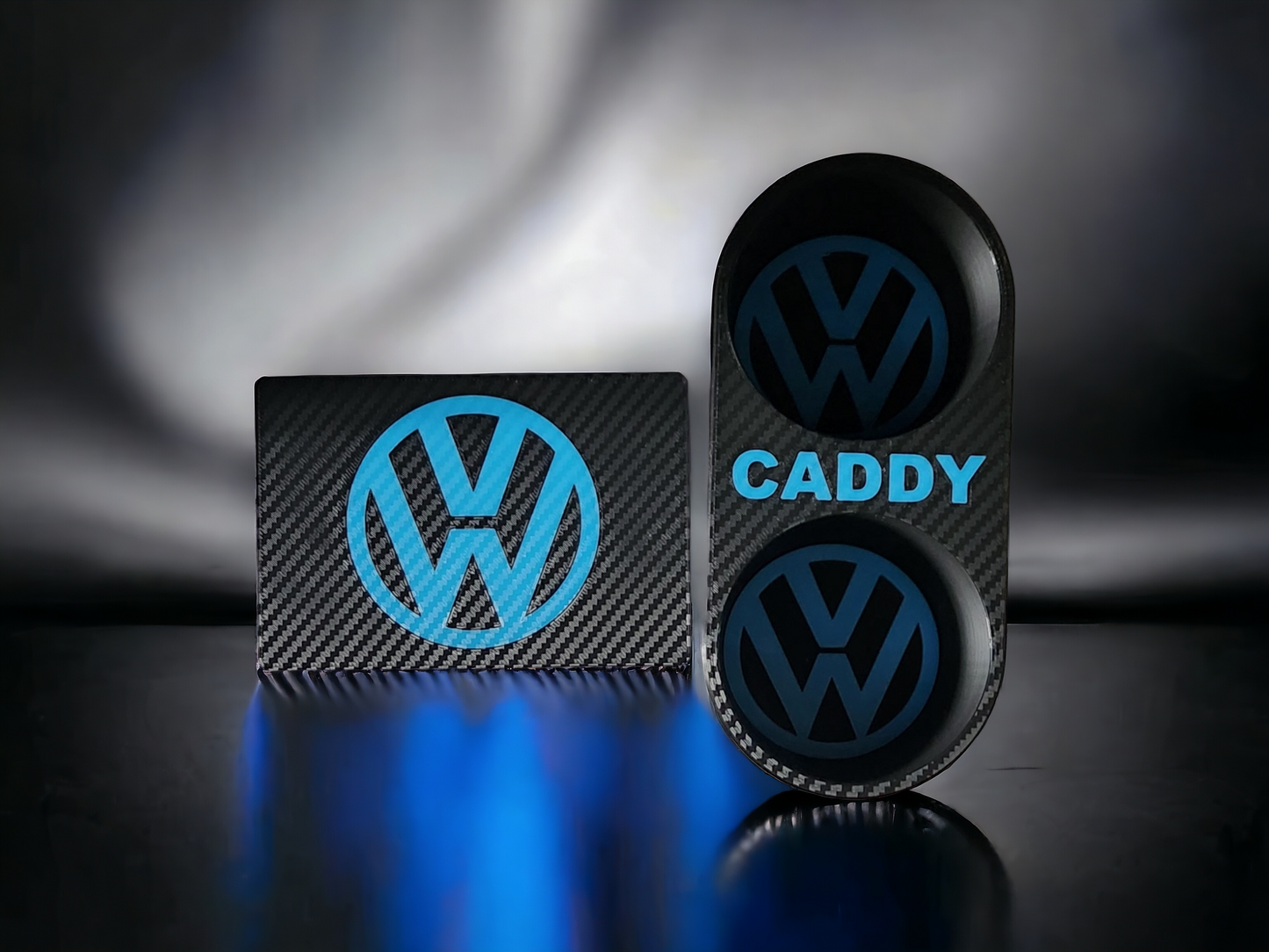 Caddy & Touran 2 and 3 part insert sets. with carbon fibre effect.