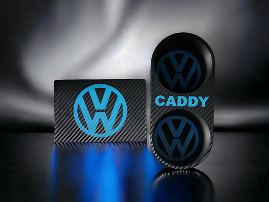 Caddy & Touran 2 and 3 part  insert sets. with carbon fibre effect.
